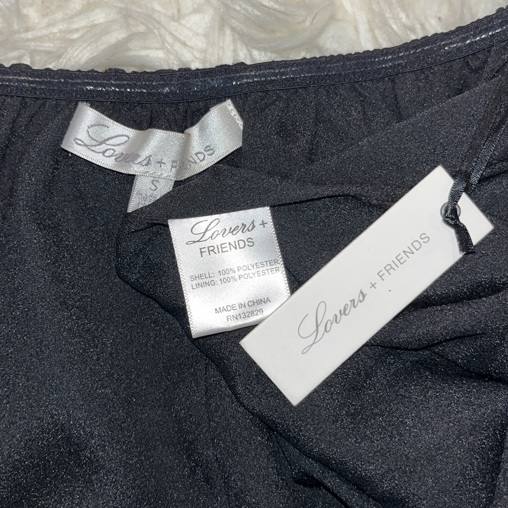 NWT Lovers + Friends Monique Dress ~ in Black & Gold - Picture 13 of 16